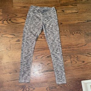 grey and black workout leggings